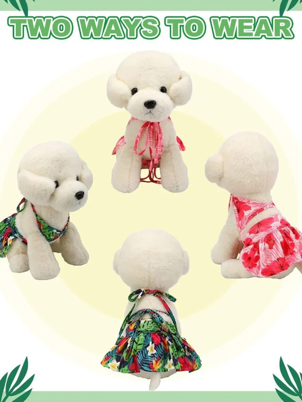 Amylove 4 Pack Small Dog Bikini Summer Bathing Suits for Puppy Doggies Swimsuit